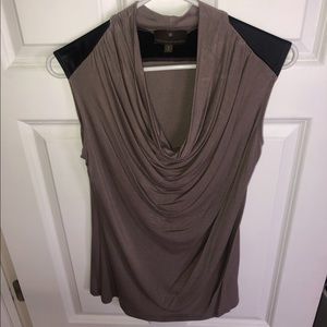 Taupe sleeveless top